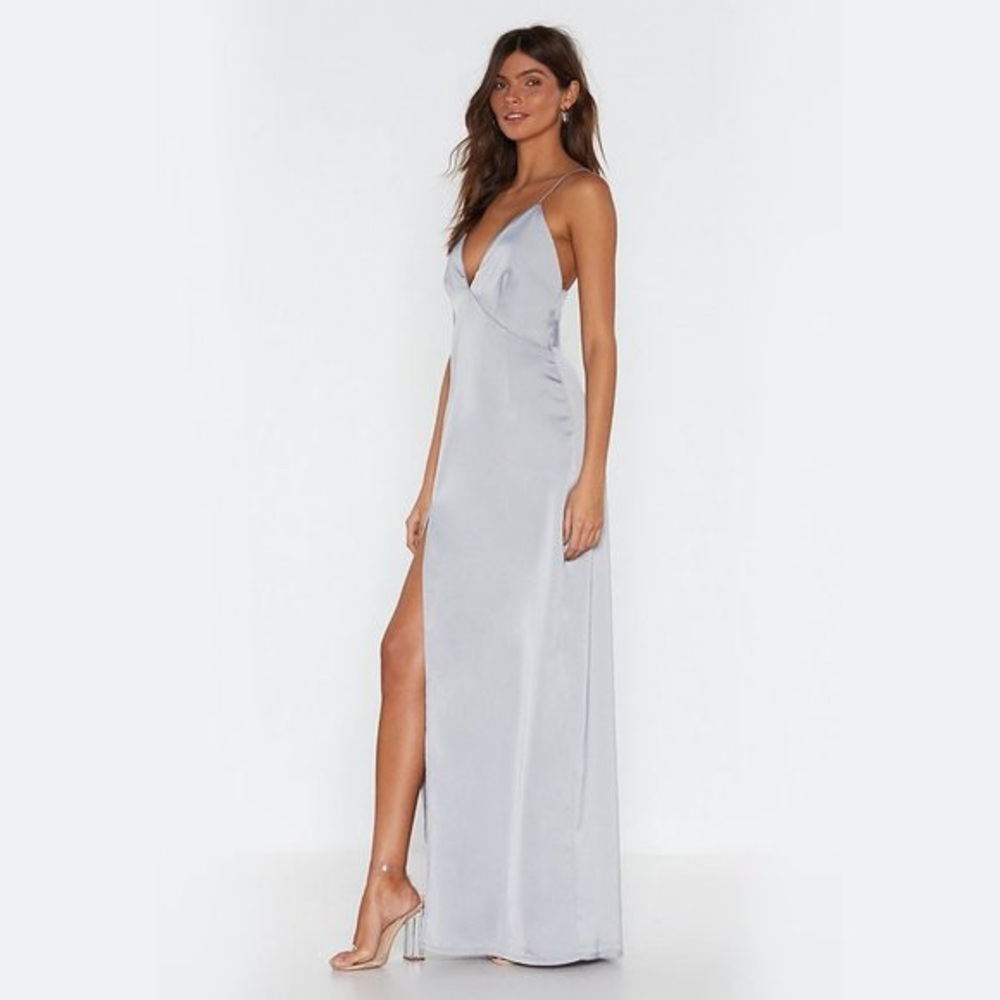 Nasty Gal - Look At You Satin Maxi Dress